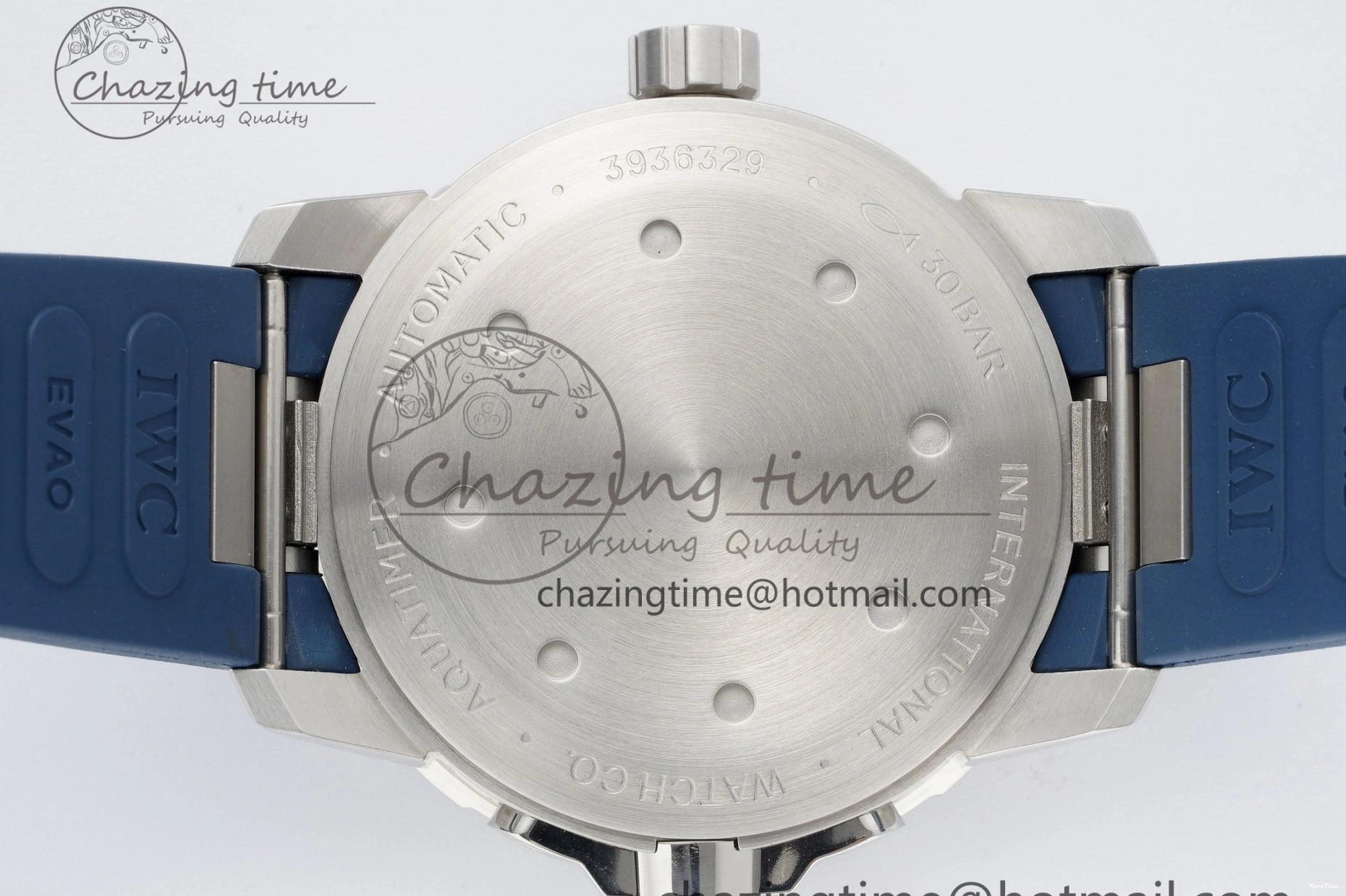 MIROTIME 0106 WellDesigned Aquatimer Automatic SS RSF 1:1 Best Edition Blue Dial on Blue Rubber Strap A 7057